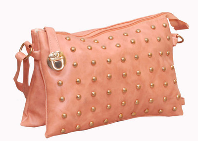 

MAEVA Women Casual Pink Leatherette Sling Bag