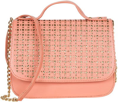 

ADISA Women Evening/Party Pink PU Sling Bag