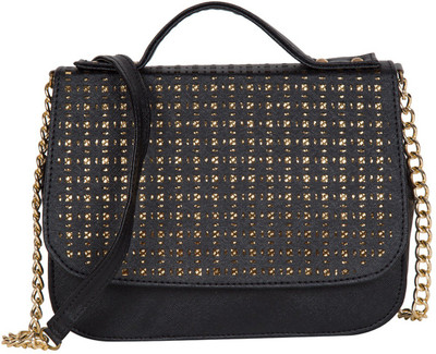 

ADISA Women Evening/Party Black PU Sling Bag