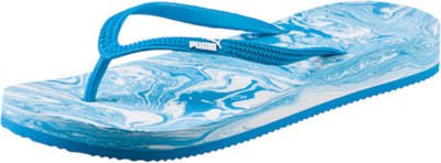 

Puma First Flip Platform Marble IDP Flip Flops, Puma white-blue danube