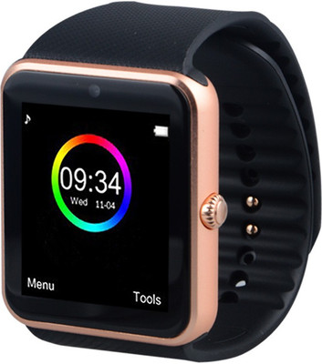 

VGTRAC GT08 Intelligent Bluetooth GSM Sim Card Mobile Phone A1 Golden Smartwatch (Black Strap Regular) Smartwatch(Black Strap Regular)