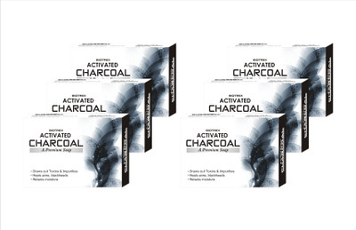 

Biotrex Activated Charcoal - A Premium Soap, Pack of 6(450 g, Pack of 6)