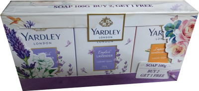 

Yardley London Lavender and SandalWood Bath Soap(300 g, Pack of 3)