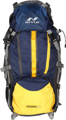

Nivia Ascendo Outdoor Waterproof Hiking Rucksack(Multicolor, Rucksack), Blue;yellow