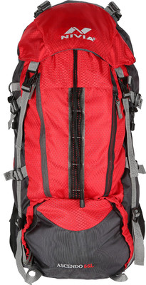 

Nivia Ascendo Outdoor Waterproof Hiking Rucksack(Multicolor, Rucksack), Grey;red