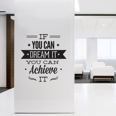 Asmi Collections 70 cm Motivational Quotes Removable Sticker(Pack of 1)