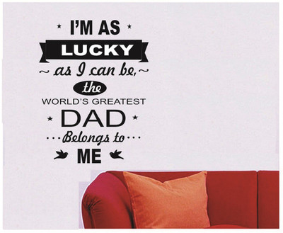 Asmi Collections 80 cm Love You Dad Quotes Removable Sticker(Pack of 1)