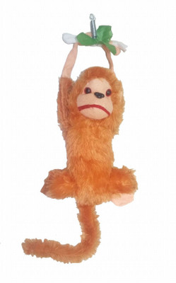 

eShop24x7 Hanging Monkey Stuffed Soft Toy Toys for Kids Children - 14 inch(Brown)