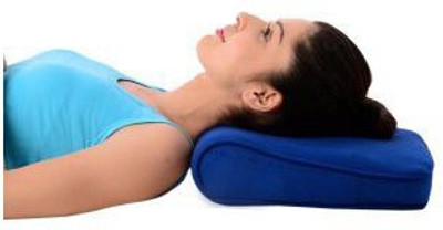 Kudize Cervical Pillow spondylosis Neck and Back Pain Support Stress Universal Senior Citizen Men Women Deluxe Neck Support(Blue