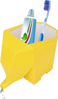

AVMART Multipurpose Elephant Pattern Kitchen Bathroom Washroom Water Drain Device Pot Holders Plastic Toothbrush Holder(Yellow)