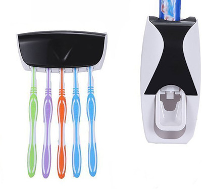 

WYVERN Hands Free Automatic Toothpaste Dispenser With Wall Mounted Plastic Toothbrush Holder(White, Wall Mount)