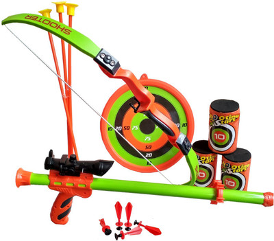

VShine Kings Sport 2in1 - Archery Set + Blow Gun - With Laser Target + Target Board + Aiming Object for Kids(Multicolor)