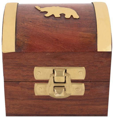 

Craft Art India Décor Wooden Decorative Jewelry Storage Box Makeup and Jewellery Vanity Box(Brown)