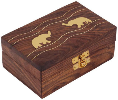 31% OFF on Craft Art India Rectangular Decorative Wooden With Embossed Brass Elephants Jewellery Vanity Box(Brown) 31% OFF on Craft Art India Rectangular Decorative Wooden With Embossed Brass Elephants Jewellery Vanity Box(Brown)
