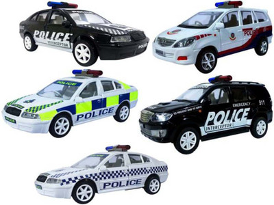 

Bonkerz Police Cars And SUVs Pack Of Five For Kids(Multicolor)