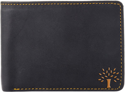 

White Bear Men Black Genuine Leather Wallet(6 Card Slots)