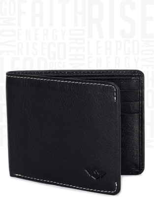 Metronaut Men Black Genuine Leather Wallet(6 Card Slots)