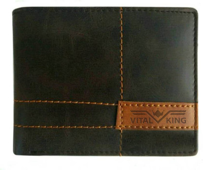 

Vital King Men Khaki Artificial Leather Wallet(6 Card Slots), Coffee