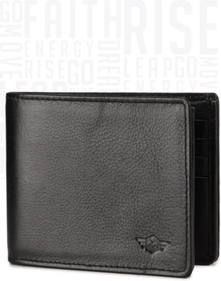 

Metronaut Men Black Genuine Leather Wallet(8 Card Slots)