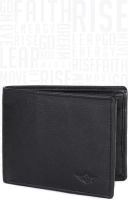 

Metronaut Men Black Genuine Leather Wallet(6 Card Slots)