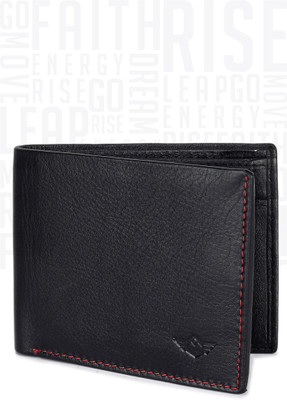 

Metronaut Men Black Genuine Leather Wallet(6 Card Slots)