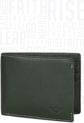 

Metronaut Men Green Genuine Leather Wallet(6 Card Slots)