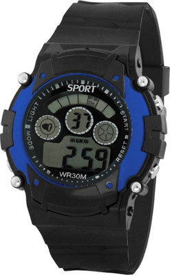 

LEBENSZEIT ROUND DIGITAL BLUE BLACK SPORTS WATCH FOR BOYS & MENS Watch - For Boys