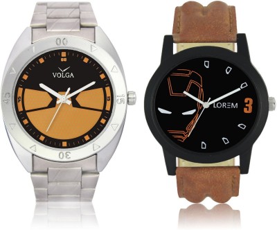 Volga VL03LR04 New Exclusive Collection Leather-Metal Strap-Belt Mens Watches Best Offer Combo Watch  - For Boys   Watches  (Volga)