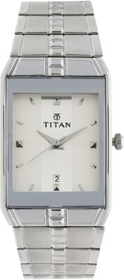 Titan Karishma White Dial Stainless Steel Watch  - For Men   Watches  (Titan)