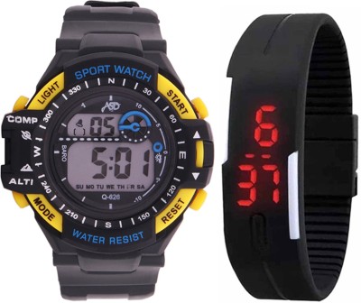 Jack Klein Yellow Digital led Watch And Black Digital Led Watch  - For Boys & Girls   Watches  (Jack Klein)