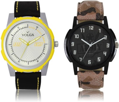 Volga VL43LR03 New Exclusive Collection Leather Strap-Belt Mens Watches Best Offer Combo Watch  - For Boys   Watches  (Volga)