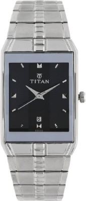 Titan Karishma Black Dial Stainless Steel Watch  - For Men   Watches  (Titan)