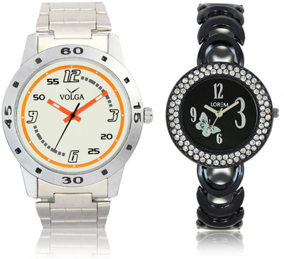 

Volga VL04LR201 New Latest Stylish Designer Metal New Exclusive Collection Metal Bracelet Diamond Studed Watch - For Boys