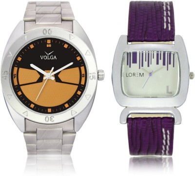 Volga VL03LR207 New Exclusive Collection Leather-Metal Strap-Belt Mens Watches Best Offer Combo Watch  - For Boys   Watches  (Volga)