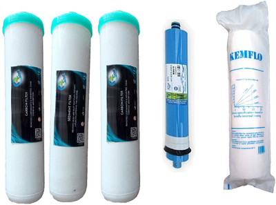 

Earth Ro System 1 Year RO service Kit ,hitech membrane with Jacco Inline set Solid Filter Cartridge(0.001, Pack of 5)