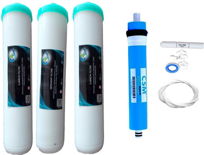 

Earth Ro System 1 Year RO service Kit ,CSM membrane with Jacco Inline set Solid Filter Cartridge(0.001, Pack of 8)