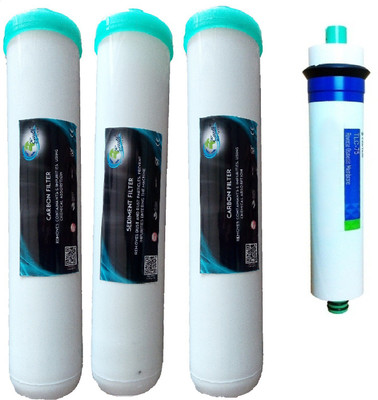

Earth Ro System 1 Year RO service Kit,tlc with Jacco Inline set Solid Filter Cartridge(0.001, Pack of 4)