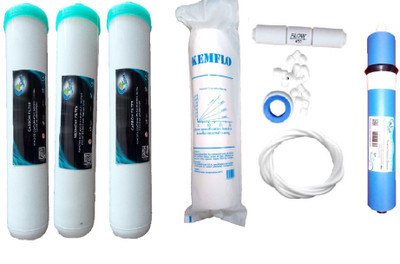 

Earth Ro System 1year RO service Kit and Earth 100 GPD with Jacco inlineset Solid Filter Cartridge(0.001, Pack of 9)