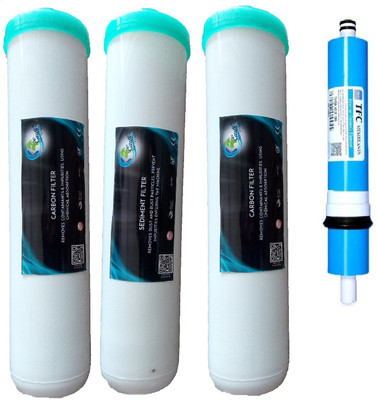 

Earth Ro System 1 Year RO service Kit ,tfc with Jacco Inline set Solid Filter Cartridge(0.001, Pack of 4)