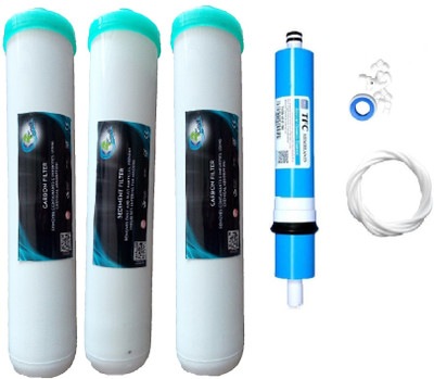 

Earth Ro System 1 Year RO service Kit with tfc membrane and Jacco Inline set Solid Filter Cartridge(0.001, Pack of 7)