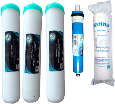

Earth Ro System 1 Year RO service Kit,earth75 gpd membrane with Jacco Inline set Solid Filter Cartridge(0.001, Pack of 5)