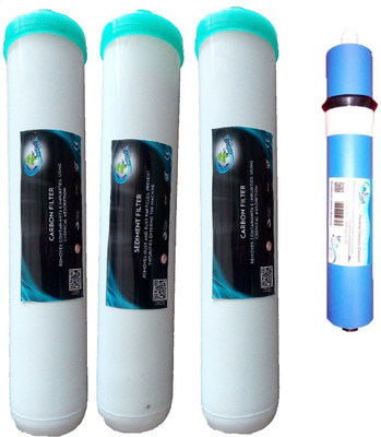 

Earth Ro System 1 Year RO service Kit,earth100 gpd with Jacco Inline set Solid Filter Cartridge(0.001, Pack of 4)