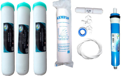 

Earth Ro System 1 Year RO service Kit,Earth 75 GPD membrane with Jacco Inline set Solid Filter Cartridge(0.001, Pack of 9)