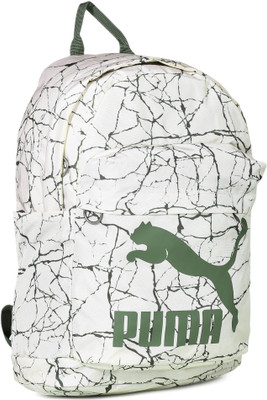 

Puma Originals 20 L Backpack(White, Green), Birch-graphic