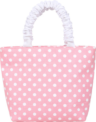 

Angesbags Anges Polka Canvas Plush Bag(Pink, 5 inch)