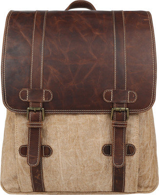 

Angesbags Anges Hewson Canvas Backpack Backpack(Beige, 5 inch)