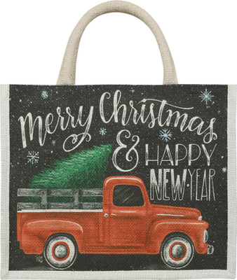 

Angesbags Anges Christmas Truck Jute Lunch Bag(Black, 5 inch)