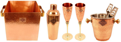 

IndianArtVilla 5 - Piece Bar Set(Steel, Copper)