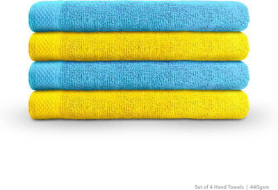 

Swiss Republic Cotton 440 GSM Hand Towel Set(Pack of 4, Light Blue, Yellow)