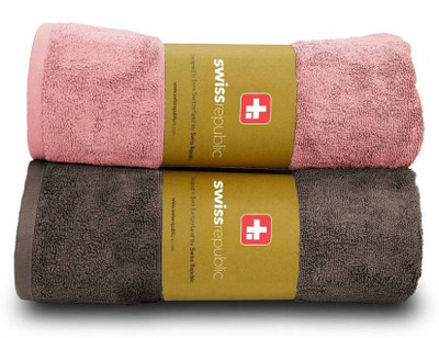 

Swiss Republic Cotton 600 GSM Bath Towel Set(Pack of 2, Brown, Pink)